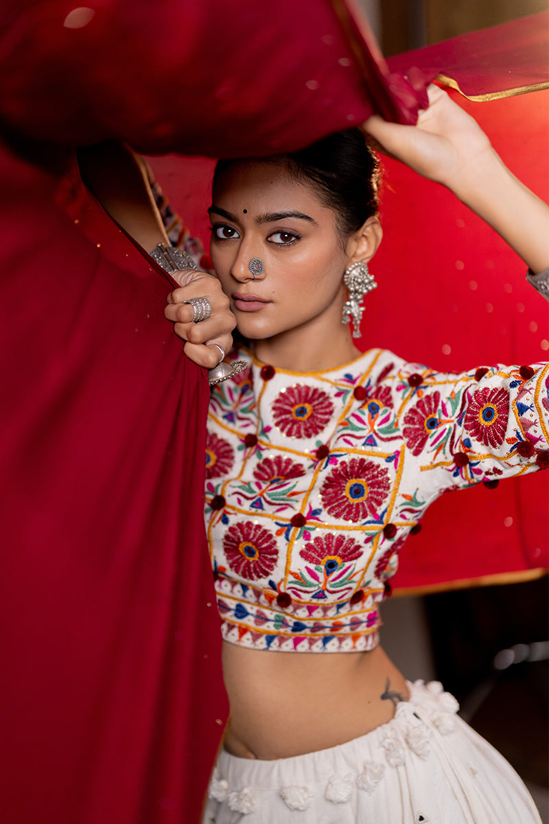 Aarambh - Hand Embroidered Floral Blouse