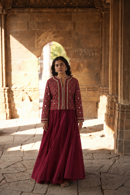 Rohini - Hand Embroidered Mirror Jacket