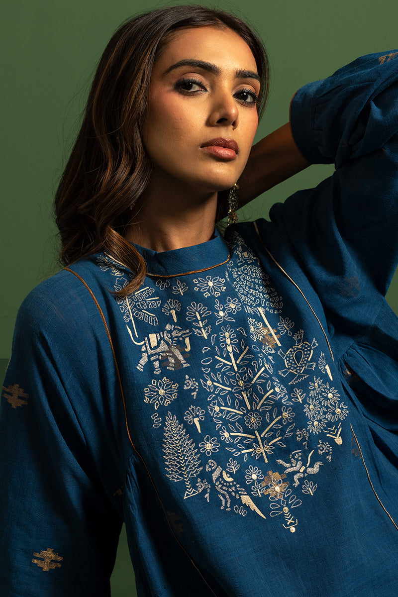 Sabarmati at dusk choga tunic