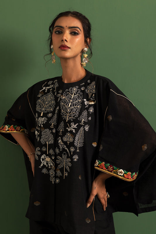 Under the night sky cape top