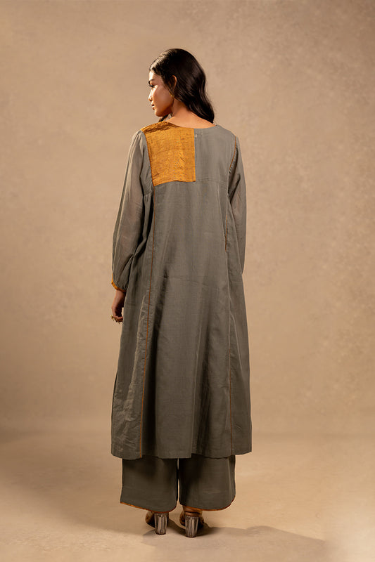 Dusty green handwoven cotton pants