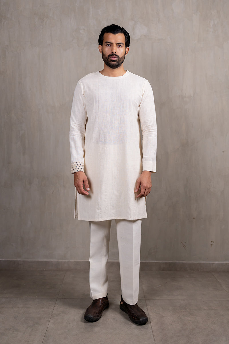 Handwoven Over-lap Kurta Set