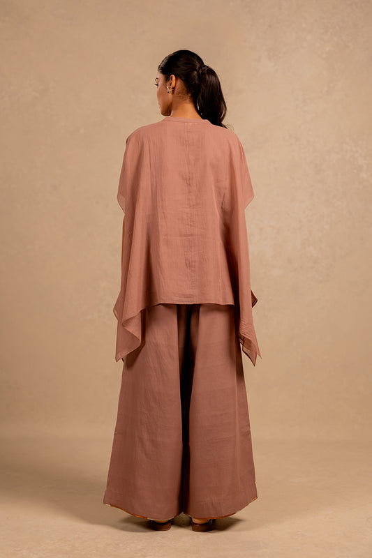 Dusty pink handwoven cotton pant