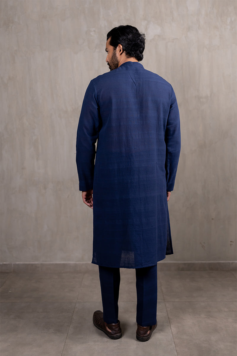 Indigo Handwoven Khadi Kurta