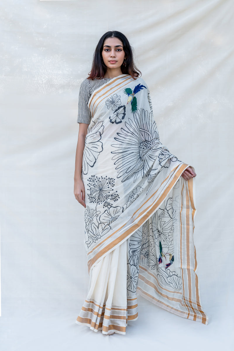 Songs of the Sky Saree