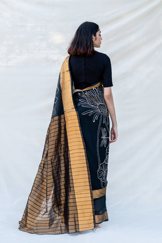 Sky of Gold Saree