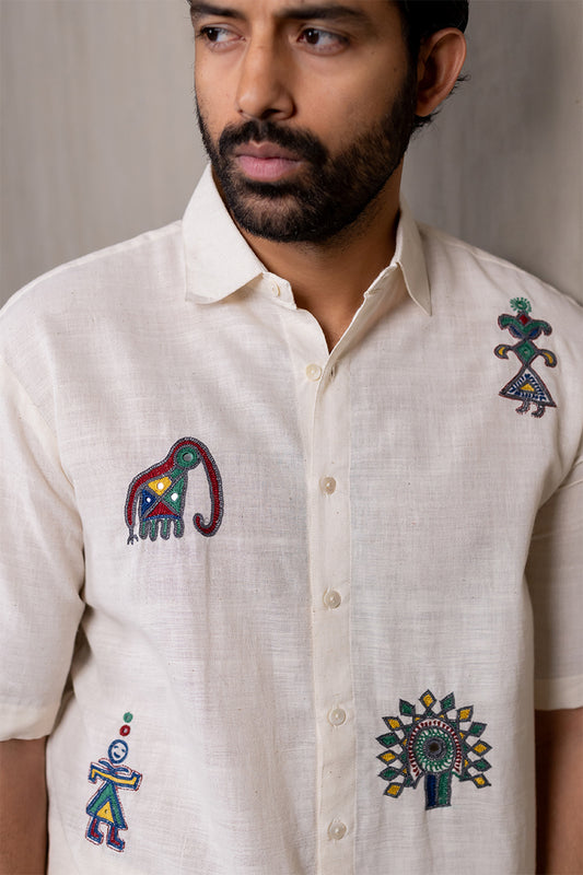 Ahir Hand Embroidered Shirt