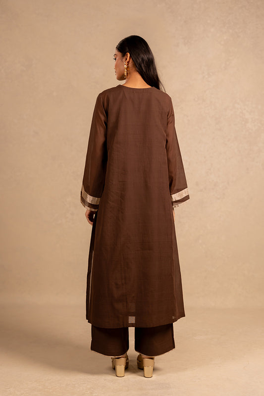 Brown handwoven cotton pants