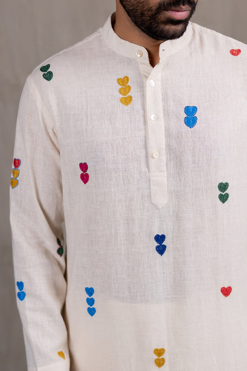 Ahir Heart Hand Embroidered Kurta