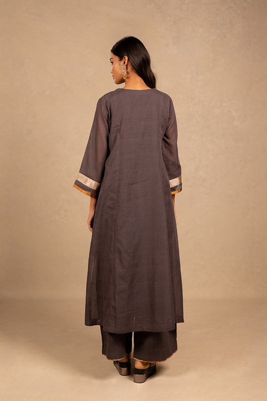 Grey handwoven cotton pants