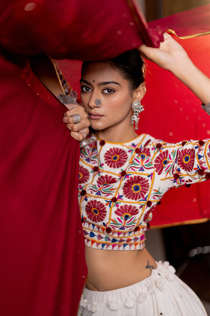 Aarambh - Hand Embroidered Floral Blouse