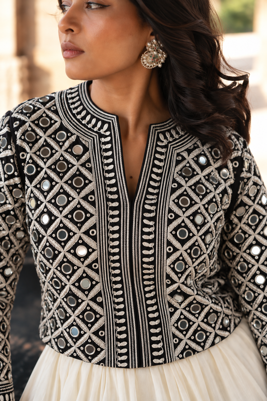 Chaand - Hand Embroidered Mirror Jacket