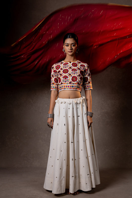 Aarambh - Hand Embroidered Floral Blouse