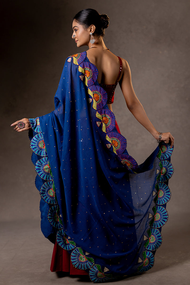 Utsav - Floral Scalopped Dupatta