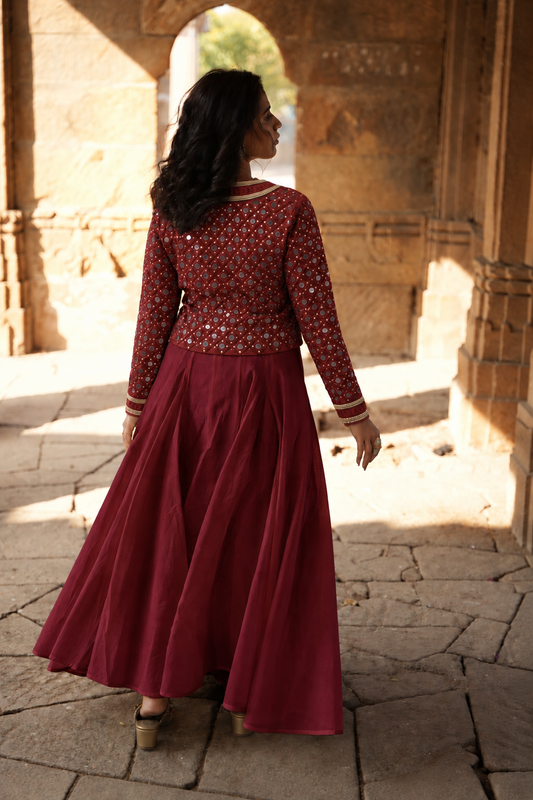 Rohini - Handwoven Khadi Chaniya
