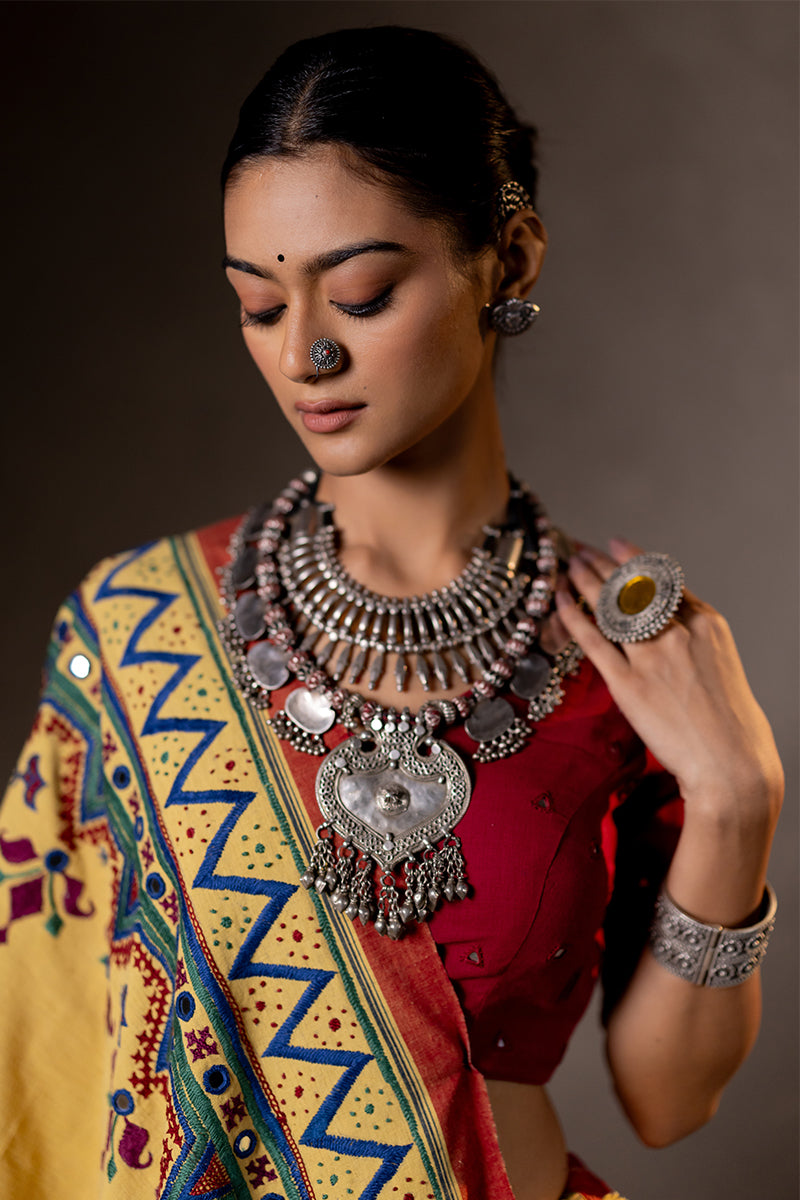 Prakash - Scattered Mirror Blouse