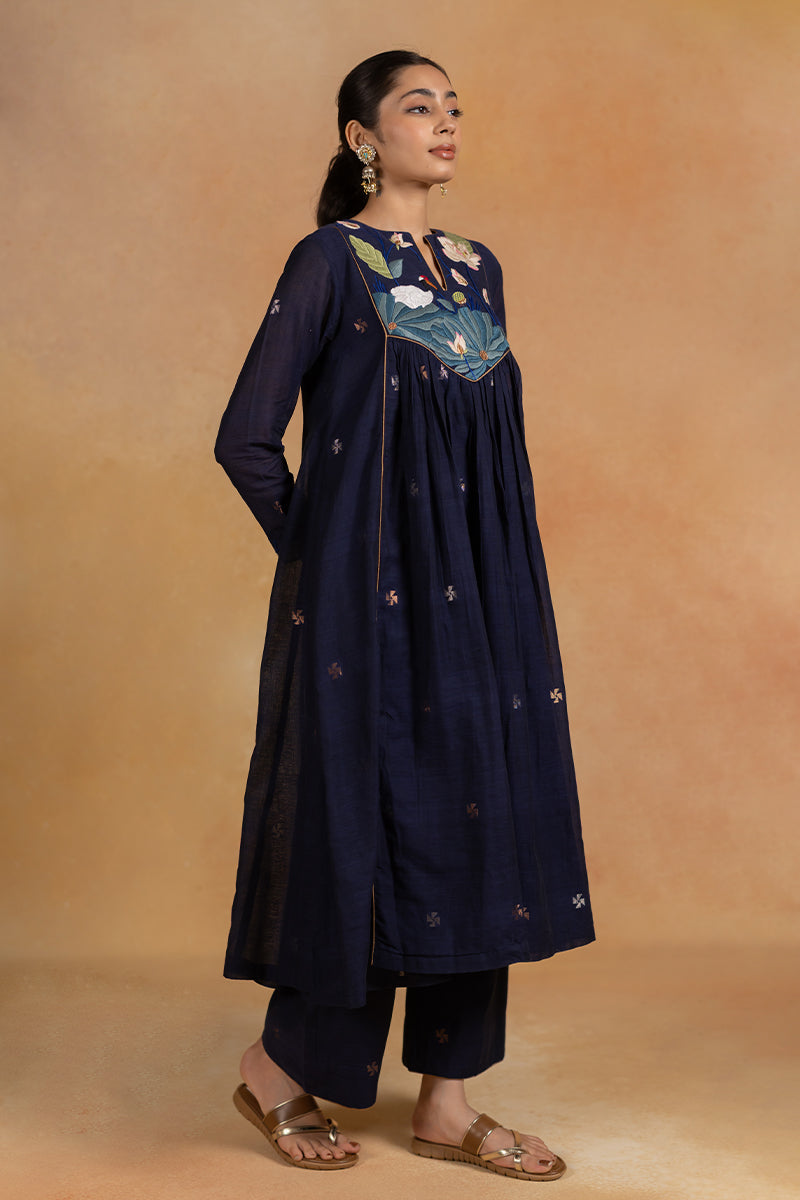 Jheel - Dark Blue Handwoven Pants