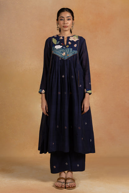 Jheel - Dark Blue Handwoven Pants