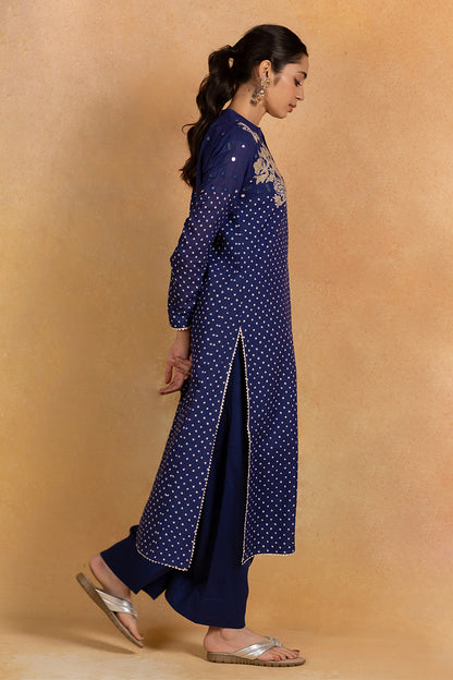 Ambar - Blue Handwoven Pants