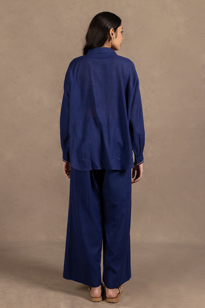 Rangat - Blue Hand Embrodiered Pant