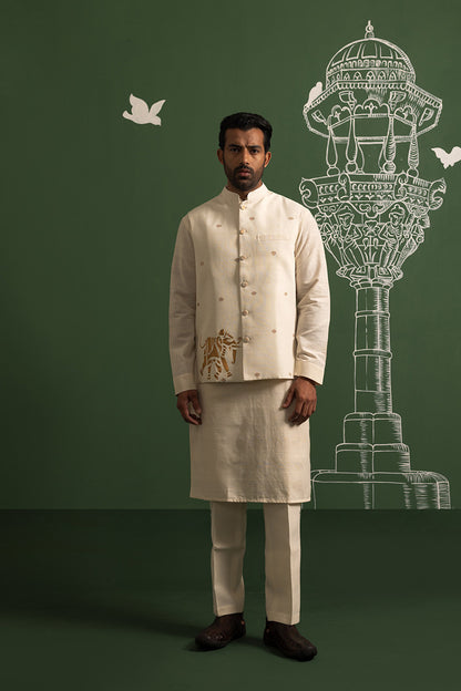 Off-white khadi men’s kurta