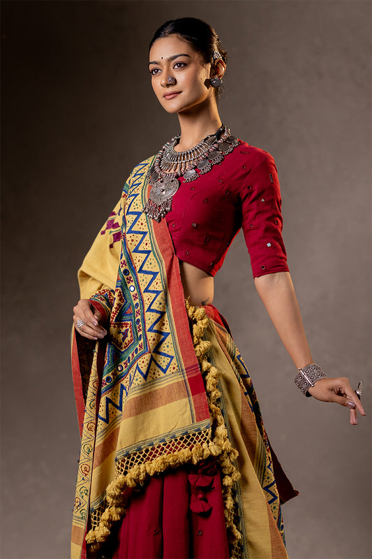 Prakash - Scattered Mirror Blouse