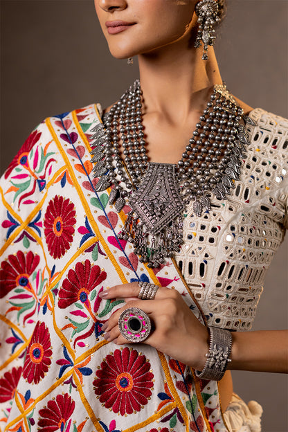Chandrika - Hand Embroidered Floral Dupatta
