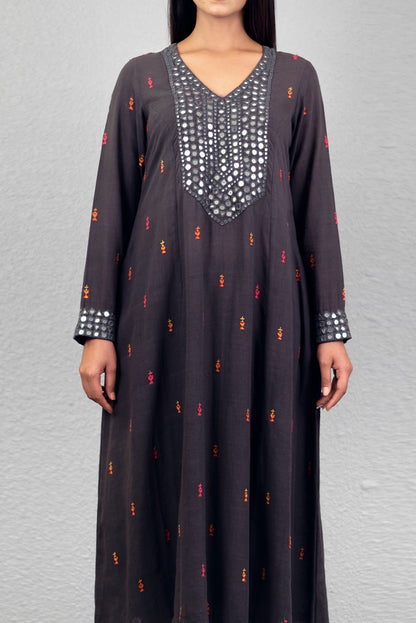 Grey abha haar yoke kurta