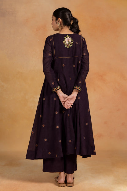 Wineberry - Parsi Hand Embroidered Kurta