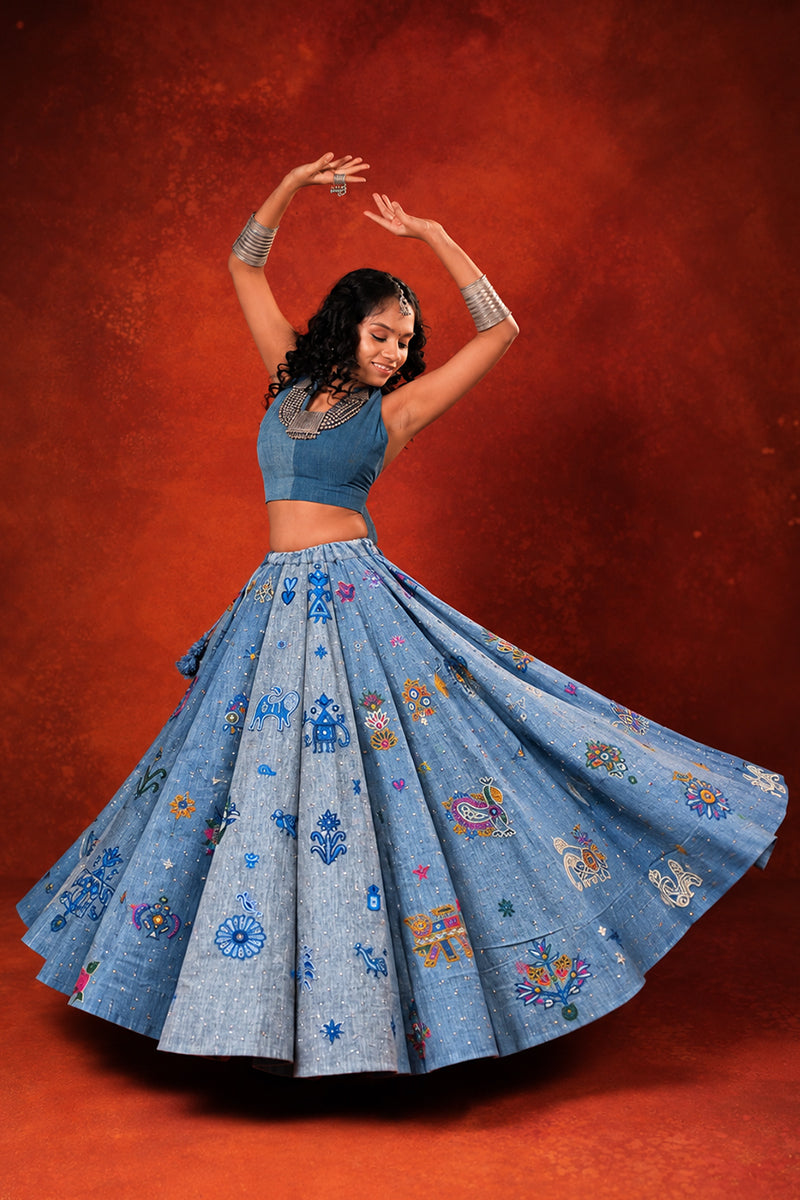 Mehfil - Hand Embroidered Chaniya