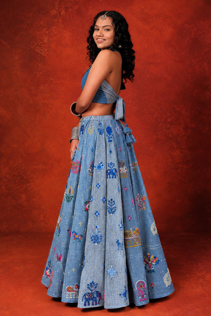 Mehfil - Indigo Blue Blouse