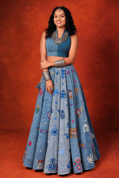 Mehfil - Hand Embroidered Chaniya