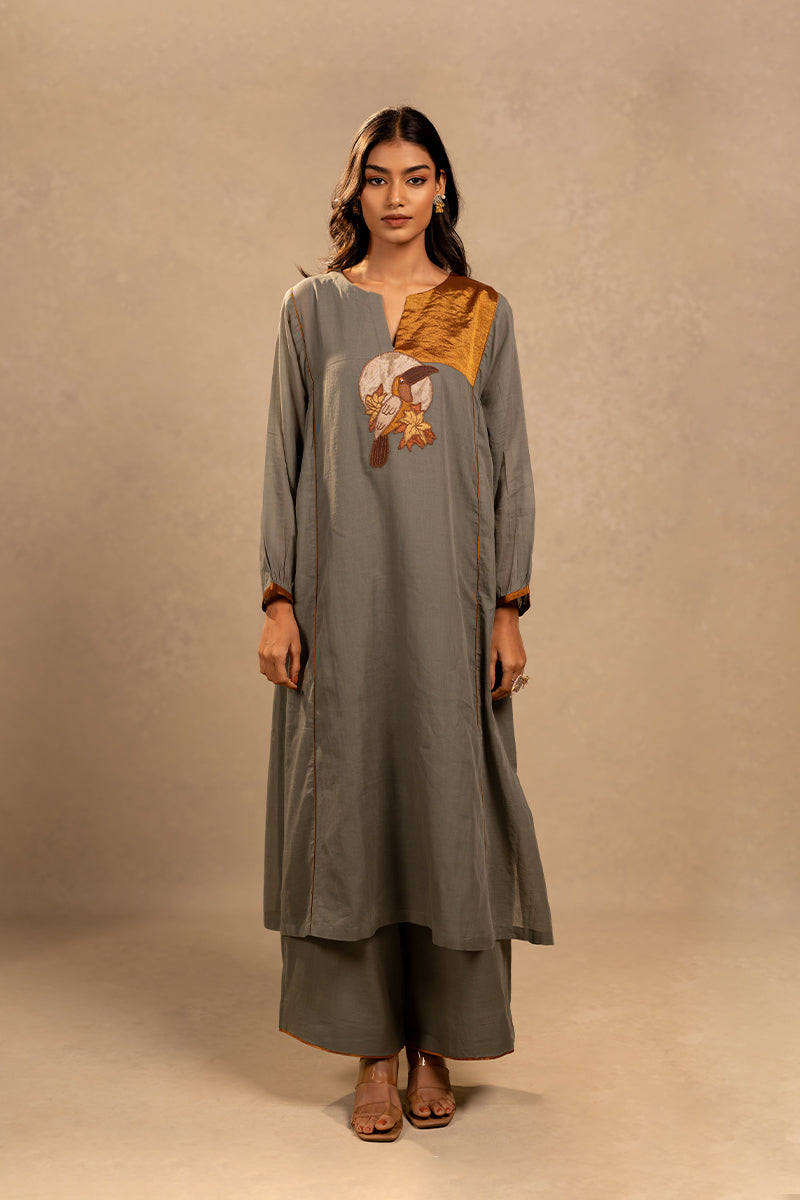 Dusty green handwoven cotton pants
