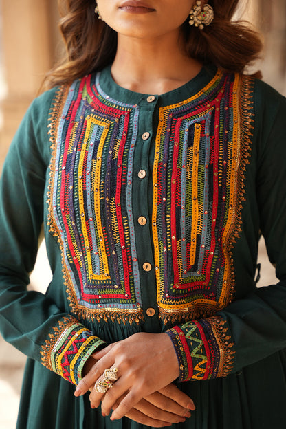 Katab rang yoke kurta