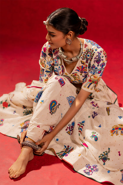 Navrang - Ahir Hand Embroidered Chaniya