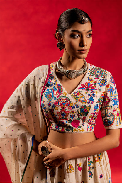 Navrang - Hand Embroidered Dupatta