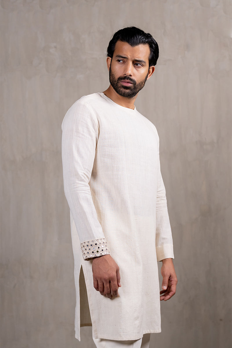 Handwoven Over-lap Kurta Set