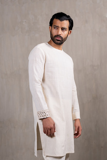 Handwoven Over-lap Kurta Set