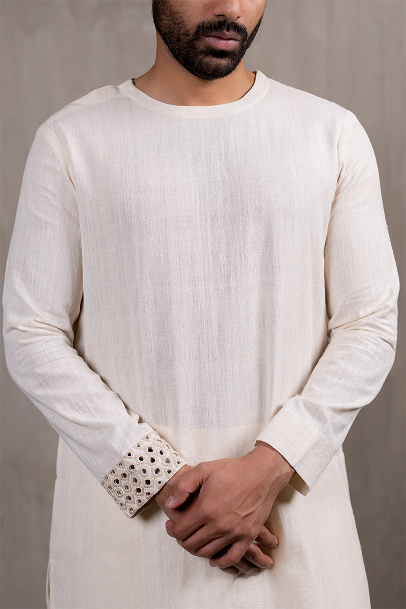 Handwoven Over-lap Kurta Set