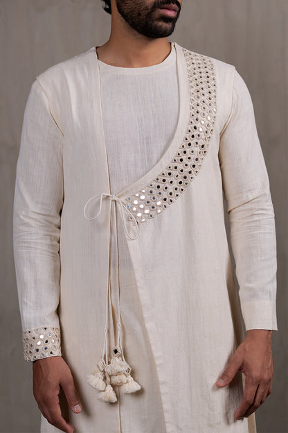 Handwoven Over-lap Kurta Set