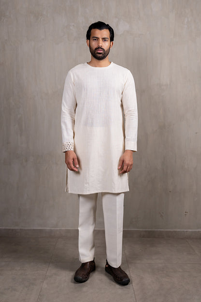 Handwoven Over-lap Kurta Set