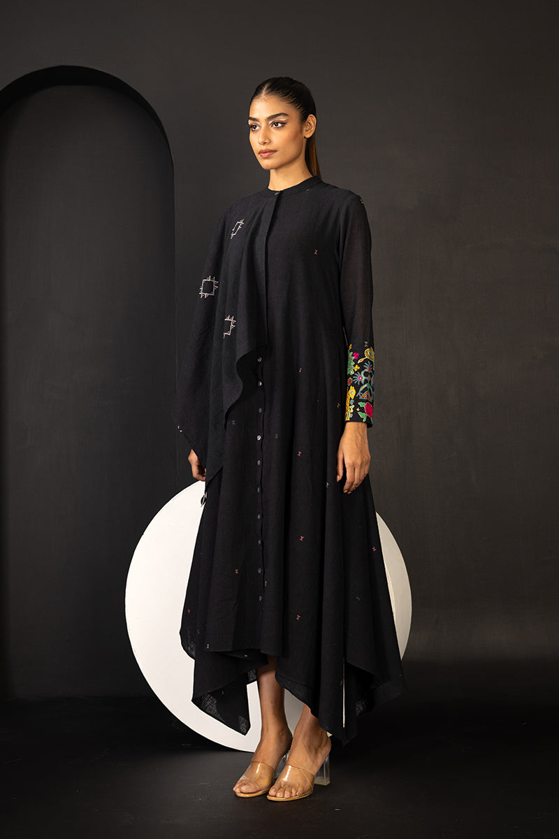 Draped panel dress