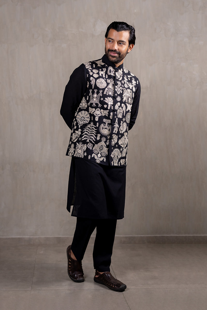 Ahir Hand Embroidered Bandhgala