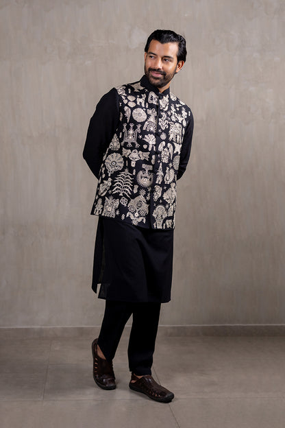 Ahir Hand Embroidered Bandhgala