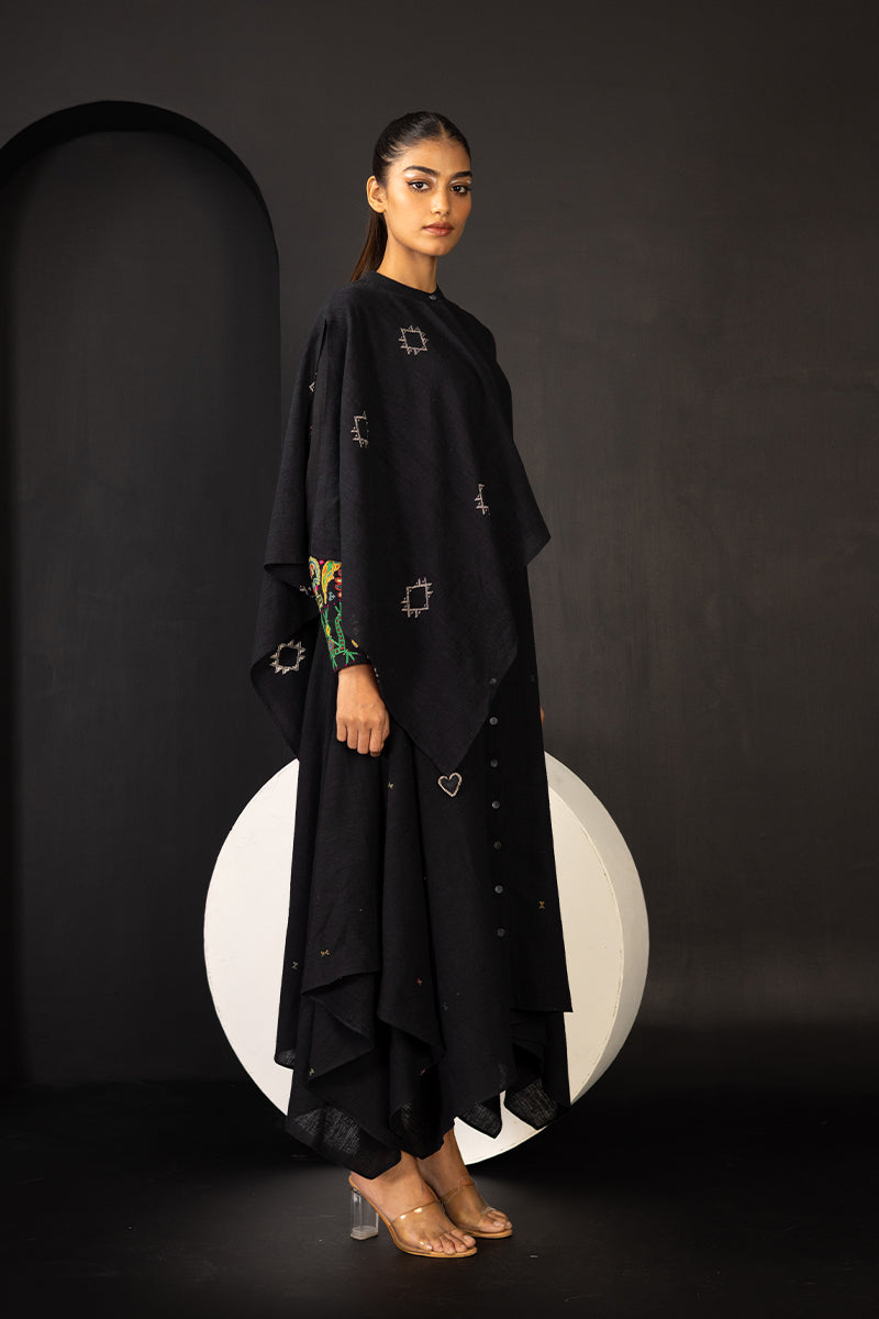Draped panel dress
