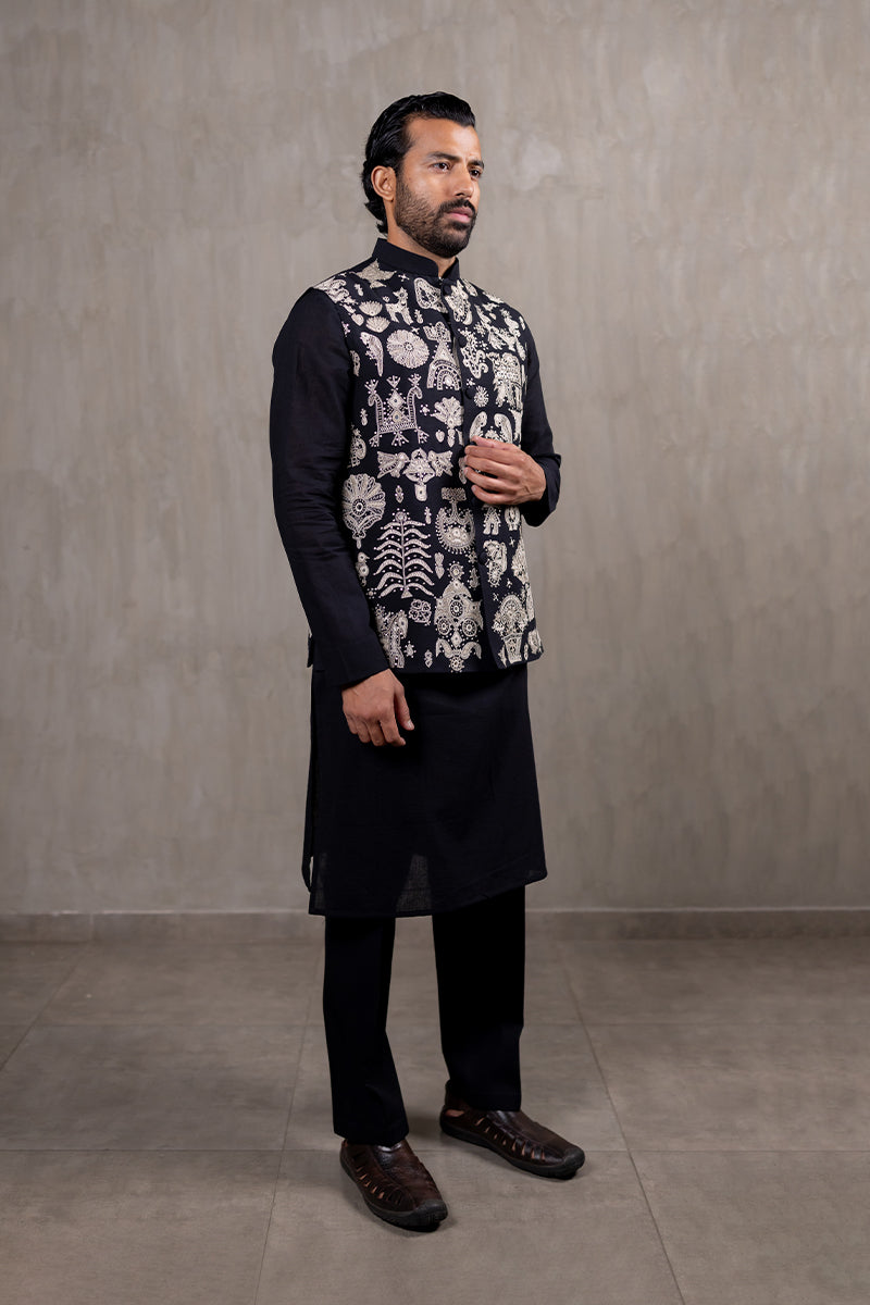 Ahir Hand Embroidered Bandhgala