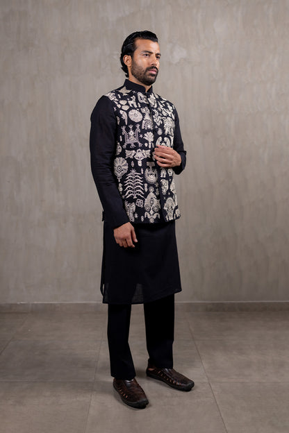 Ahir Hand Embroidered Bandhgala