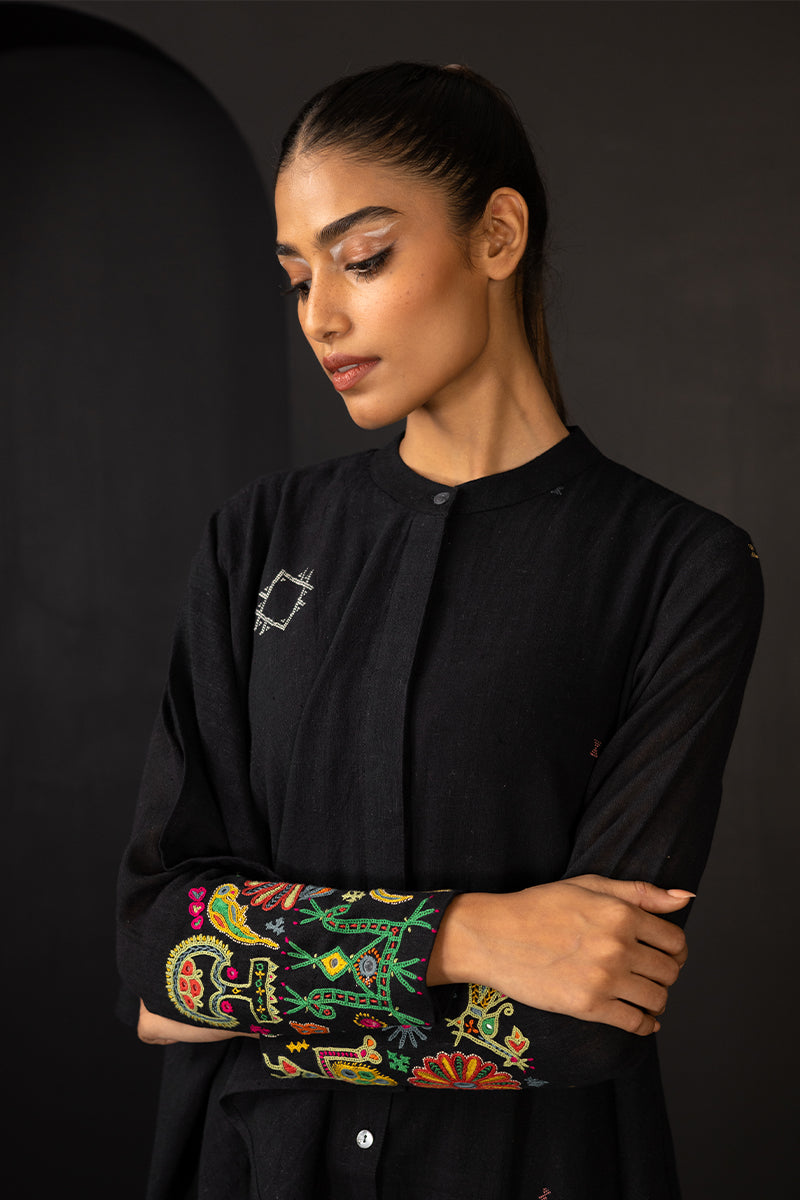 Draped panel dress