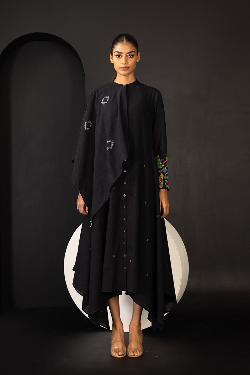 Draped panel dress
