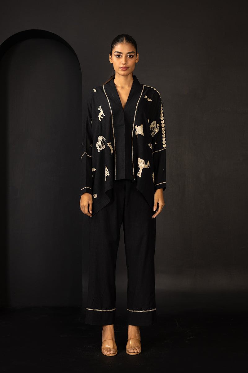 Ahir butta cape top